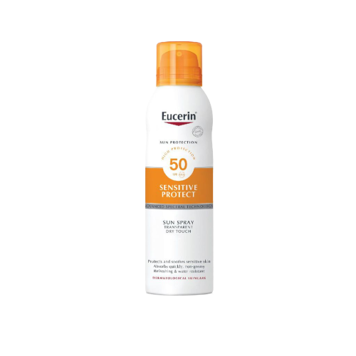 Xịt chống nắng Eucerin Sun Spray Transparent Dry Touch Sensitive Protect SPF 50