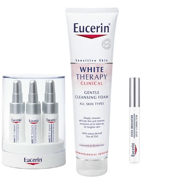 Bộ mỹ phẩm Eucerin trị thâm nám White Therapy là sự kết hợp hiệu quả làm sạch da mặt sâu và làm trị thâm nám trên da một cách hiệu quả, mang lại sự tự tin cho phái đẹp.